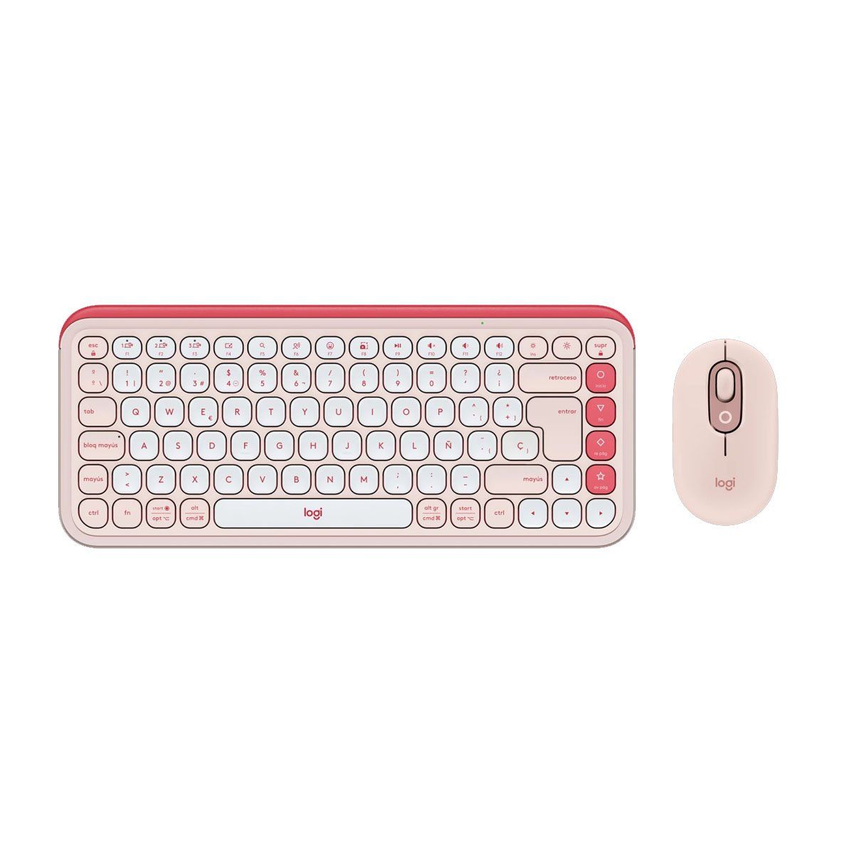 LOGITECH - Teclado Logitech +Mouse Pop Icon Bluetooth Wireless Sp Copilot Rose