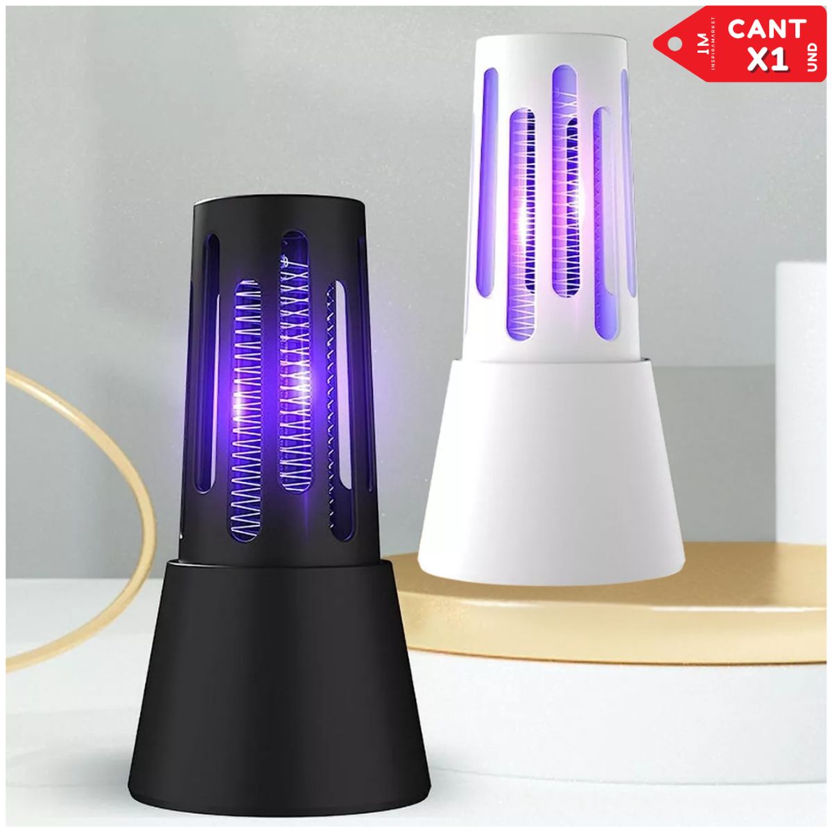 INSPIRA MARKET - Lámpara Eléctrica Atrapa Mata Mosquitos Insectos