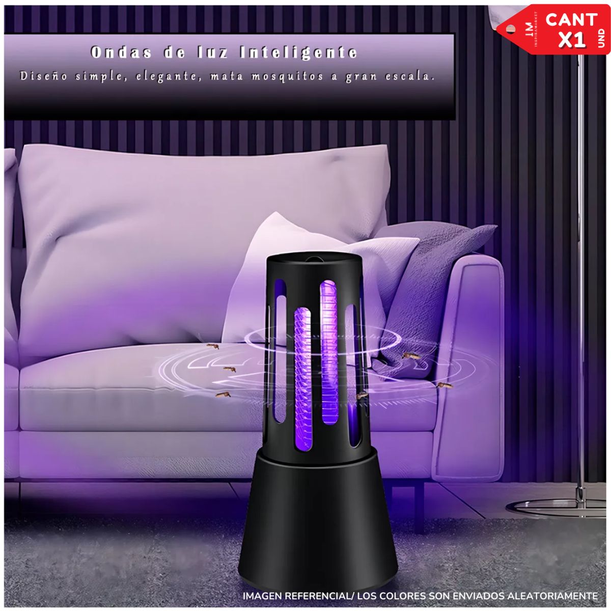 INSPIRA MARKET - Lámpara Eléctrica Atrapa Mata Mosquitos Insectos