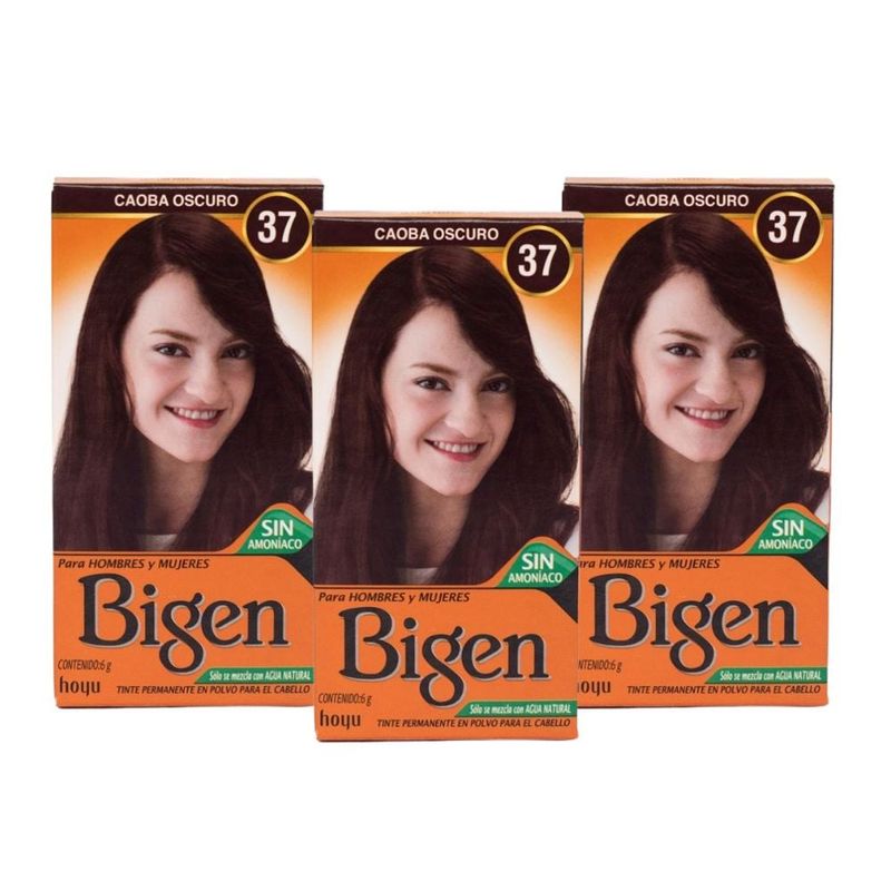 BIGEN - Pack de 3 tintes Bigen Caoba oscuro #37
