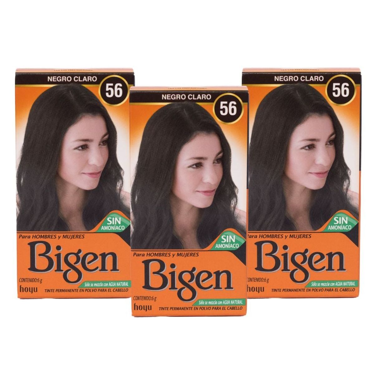 BIGEN - Pack de 3 tintes Bigen Negro claro #56