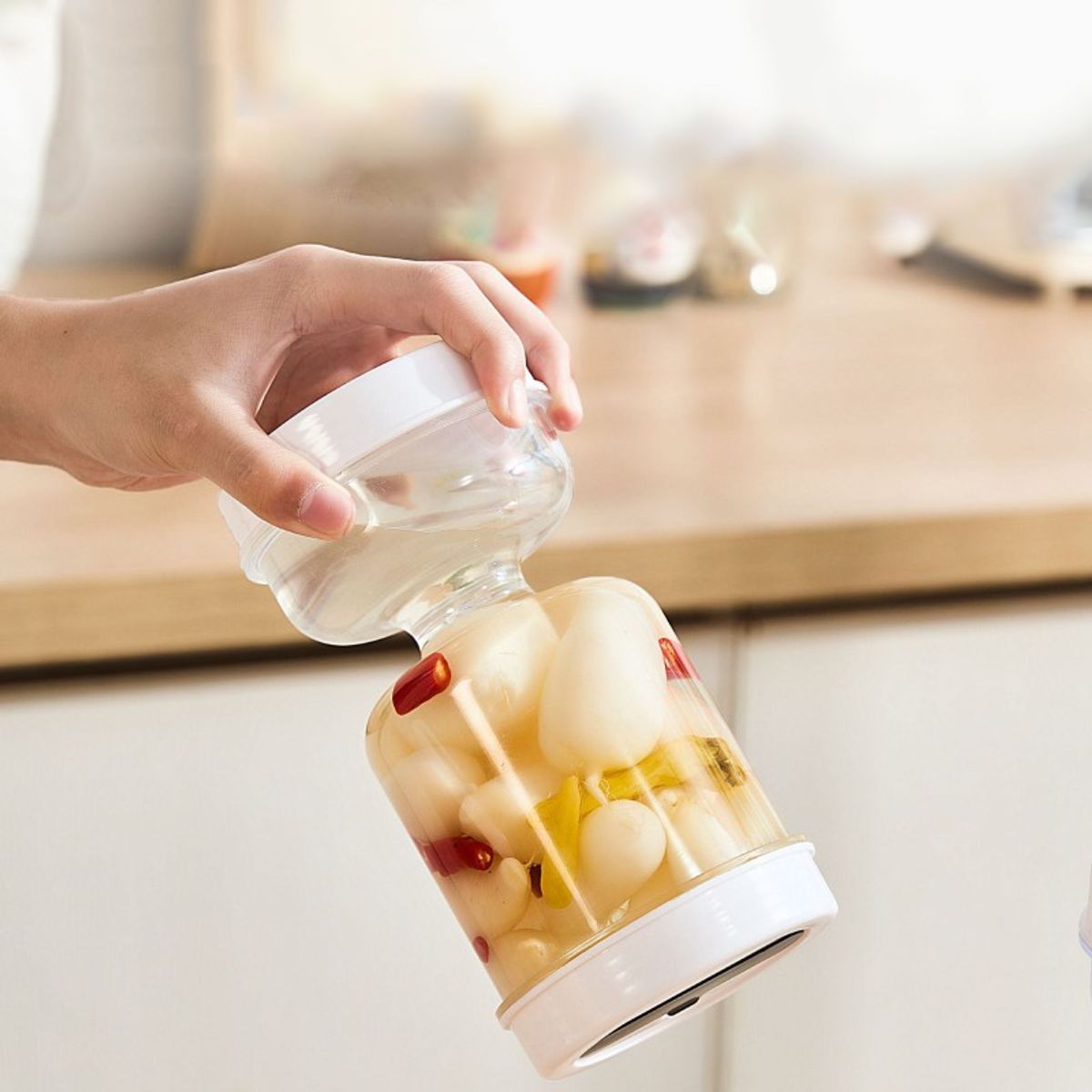 AURELA - PickleMate Tarro separador de pepinillos práctico y eficiente