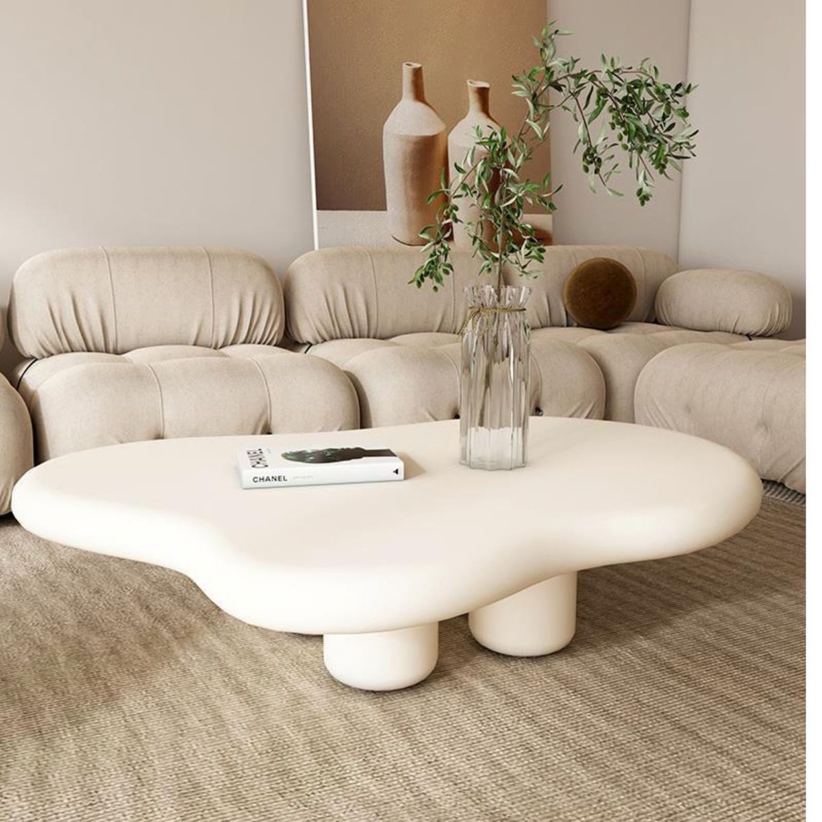 GENERICO - Mesa de centro de Madera Sophia Blanco Decoban Hogar