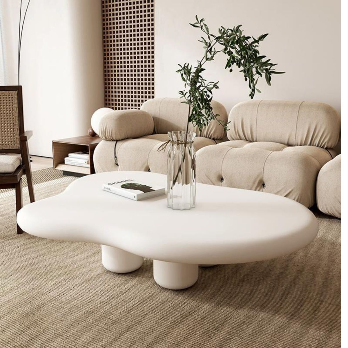 GENERICO - Mesa de centro de Madera Sophia Blanco Decoban Hogar