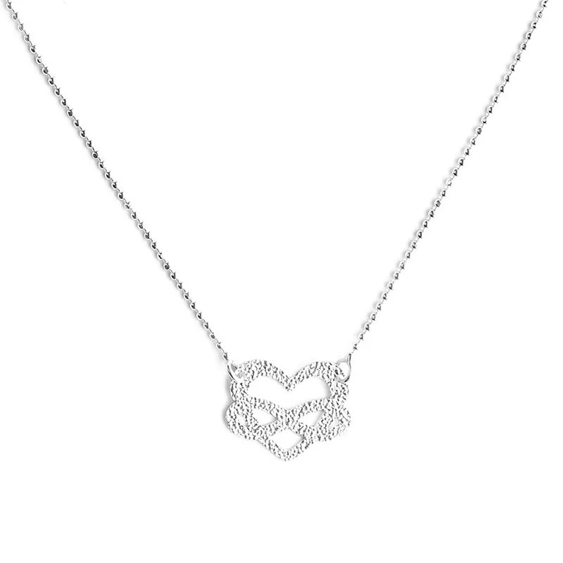 CLEO JOYAS & ACCESORIOS - Collar Corazon Infinito Plateado Plata