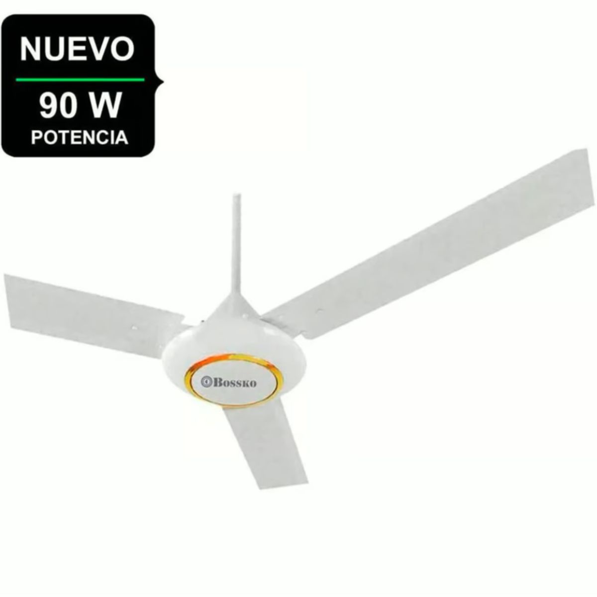 BOSSKO - Ventilador de Techo BOSSKO BK-8230VTE 90 Watts Blanco 56 Pulgadas