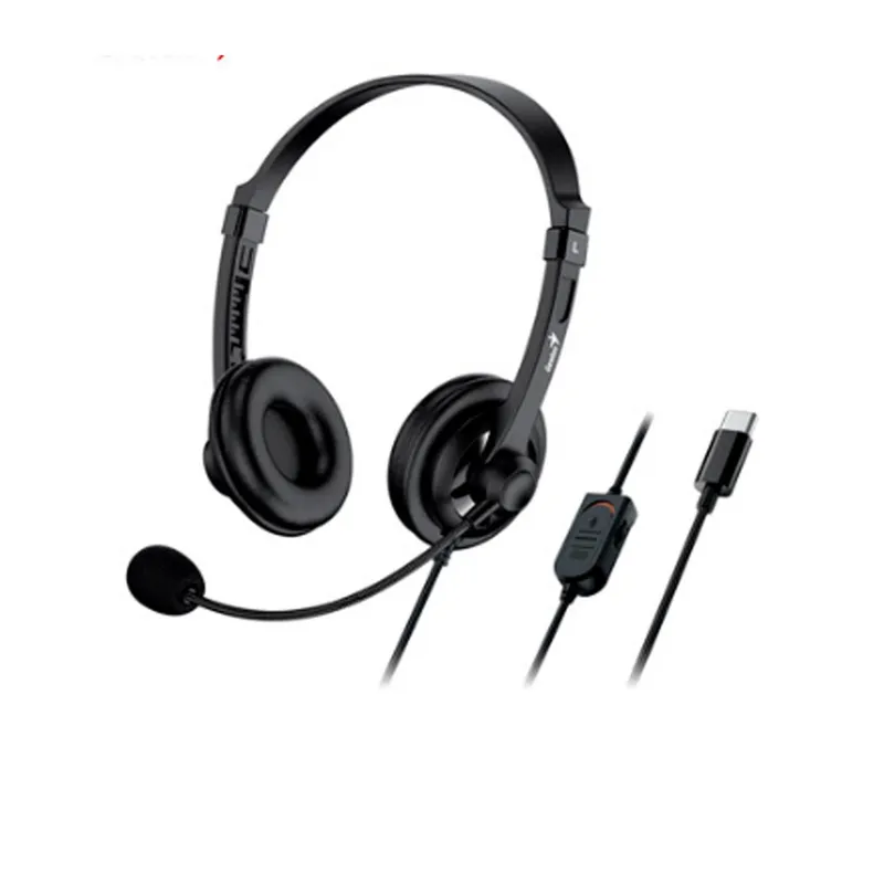 GENIUS - Audifono Con Microfono Genius Hs-230u Usb-C Color Negro