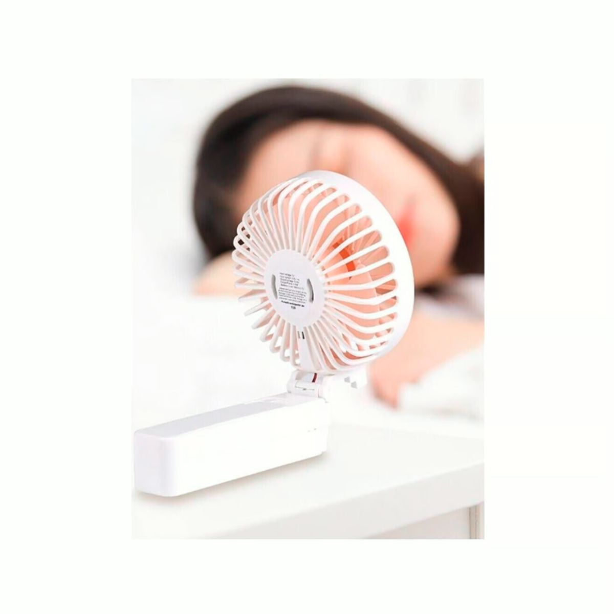 GENERICO - Mini Ventilador Portátil de Mano´Plegable USB Recargable Rosado