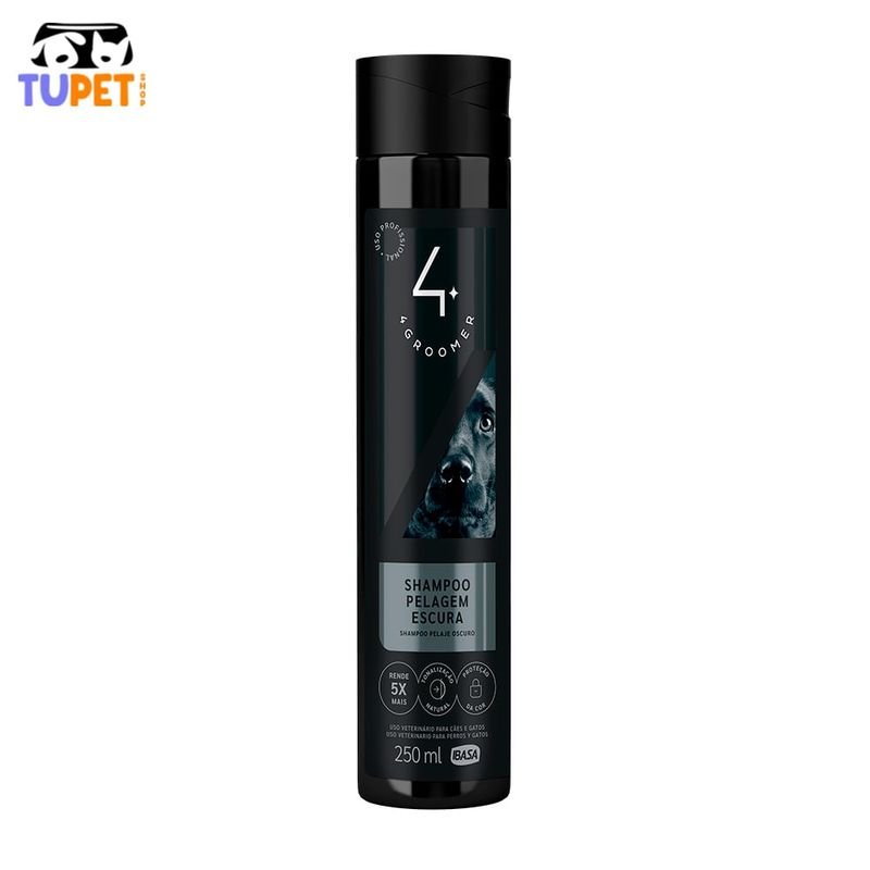 TUPET SHOP - SHAMPOO PERRO Y GATO IBASA PELAJE OSCURO 250 ML