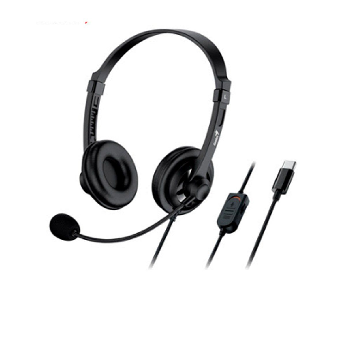 GENIUS - Audifono Con Microfono Genius Hs-230u Usb-C Negro