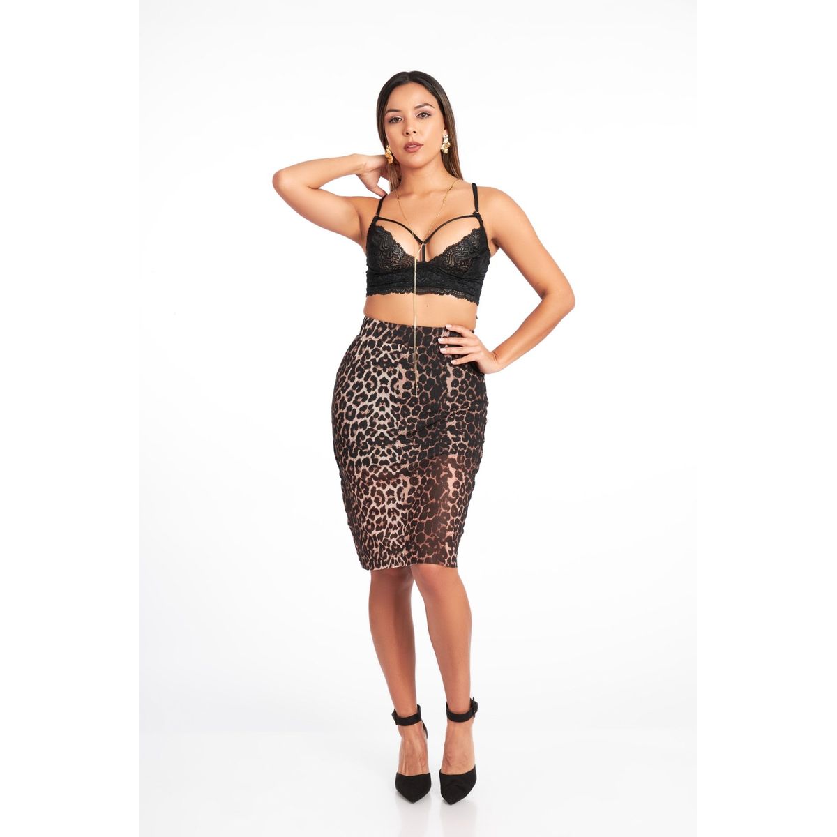 MISS LADY - Falda de Tul Saori Animal Print