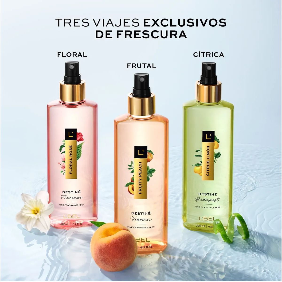 LBEL - Pack de 3 Colonias de mujer Lbel de 200 ml