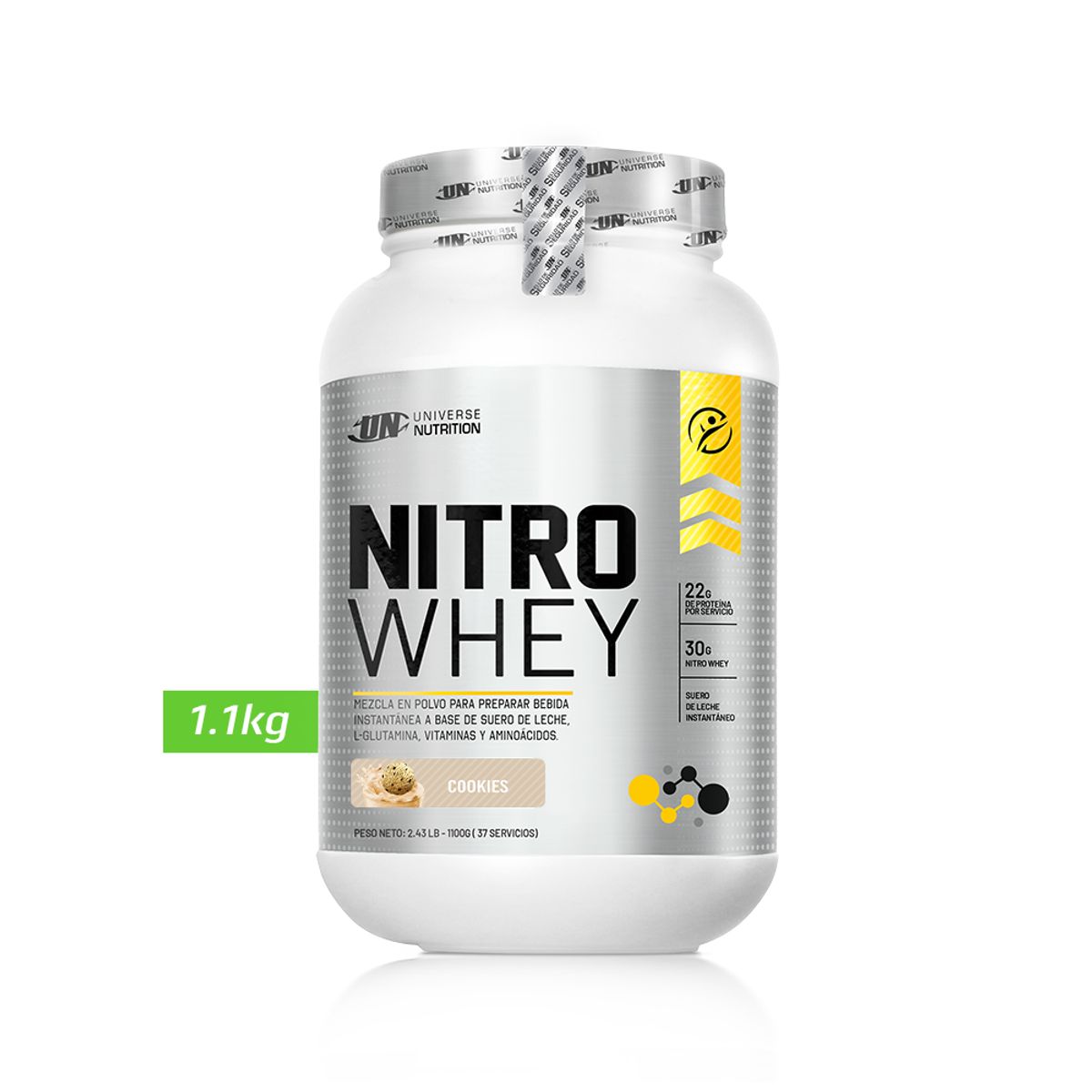 UNIVERSE NUTRITION - NITRO WHEY 1,1 KG PROTEINA UN COOKIES