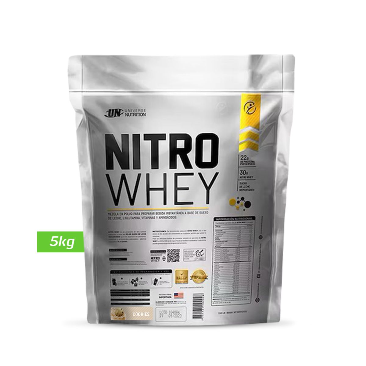 UNIVERSE NUTRITION - NITRO WHEY 5KG PROTEINA UN COOKIES