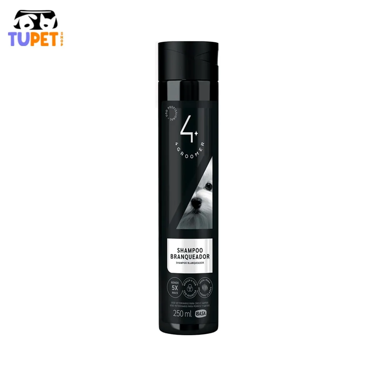 TUPET SHOP - SHAMPOO PERRO Y GATO IBASA BLANQUEADOR 250ML