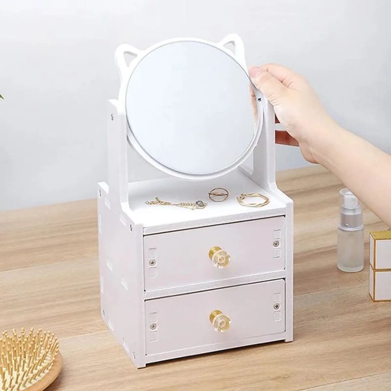 GENERICO - Mini Vanity Organizador de Joyas con Espejo