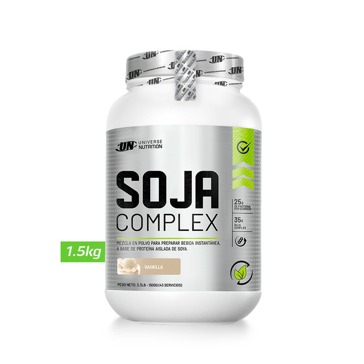 UNIVERSE NUTRITION - SOJA COMPLEX PROTEINA VEGANA UN 1.5 KG VAINILLA