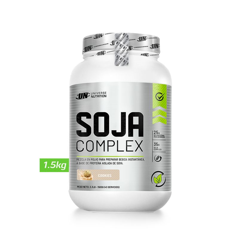 UNIVERSE NUTRITION - SOJA COMPLEX PROTEINA VEGANA UN 1.5 KG COOKIES