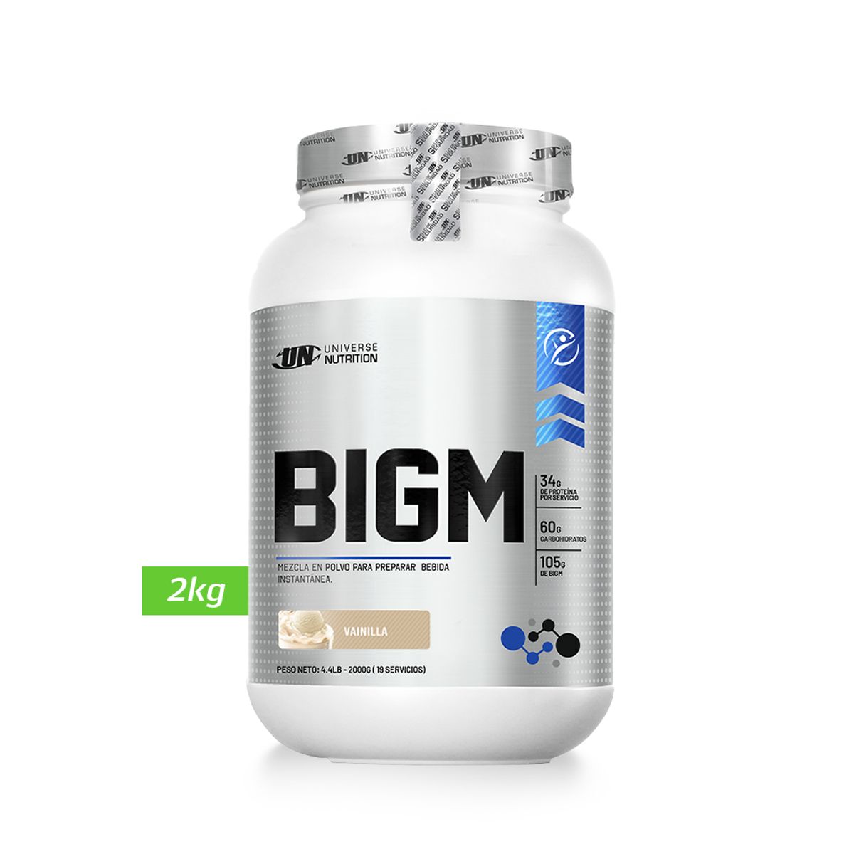 UNIVERSE NUTRITION - BIGM 2KG GANADOR DE MASA MUSCULAR UN VAINILLA