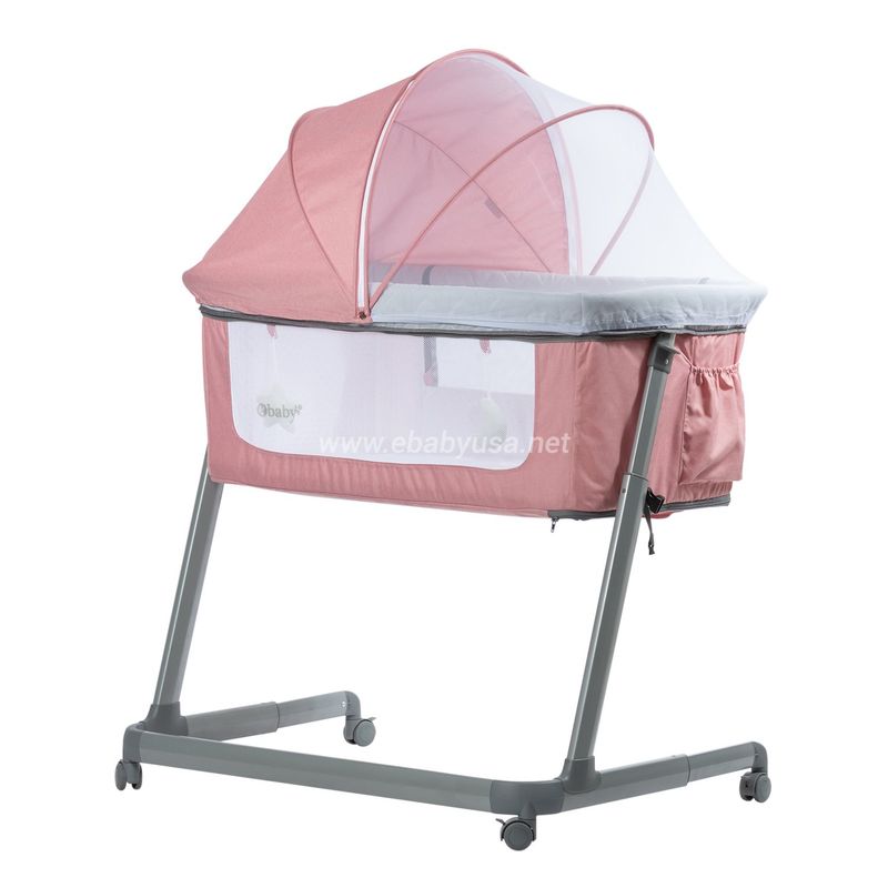 EBABY - Cuna Colecho Marion  de Lujo Rosado cod. 753-1