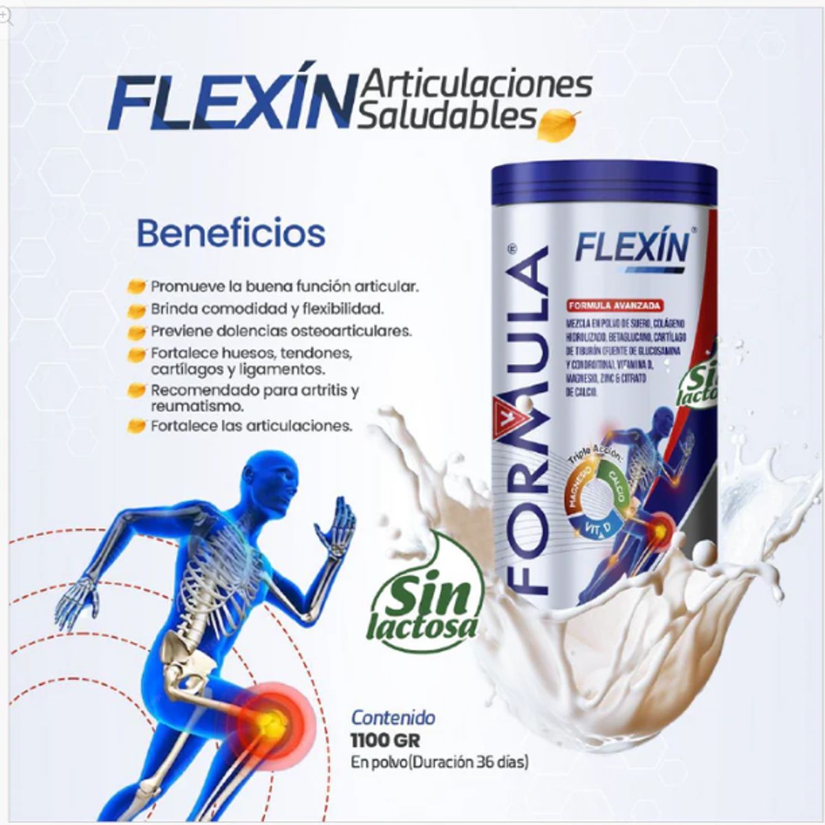 FIT FORMULA - Calcio Flexín Ultra Reforzado Fórmula V 1.1 Kg