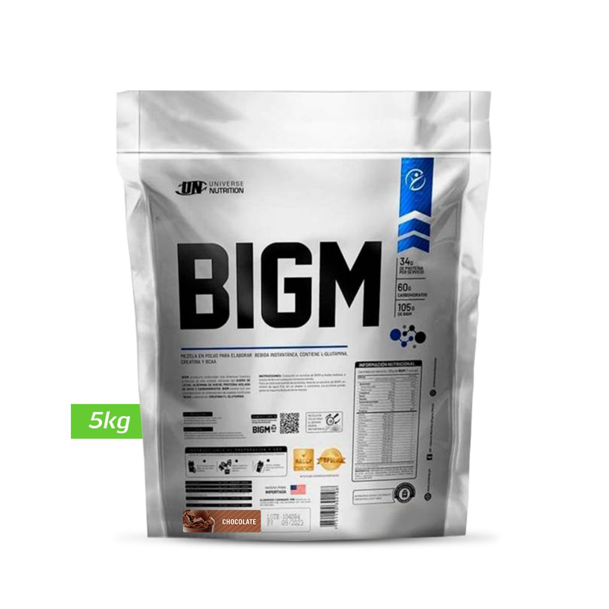 UNIVERSE NUTRITION - BIGM 5KG PROTEÍNA PARA GANAR MASA MUSCULAR CHOCOLATE UN