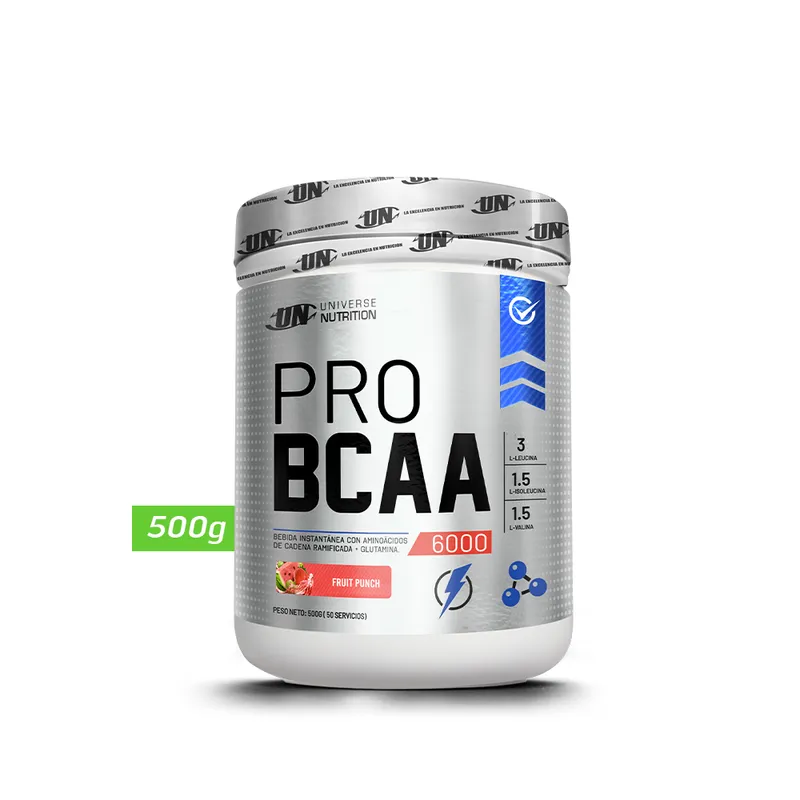 UNIVERSE NUTRITION - PRO BCAA 6000 Aminoácidos 500gr Fruit punch
