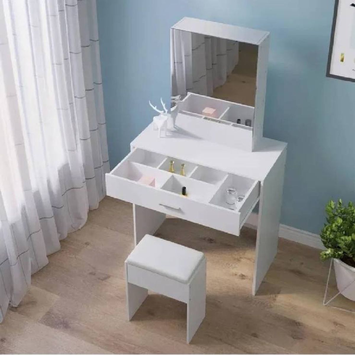 NACION MUEBLES - TOCADOR NACION MUEBLES MARIA COLOR BLANCO NM