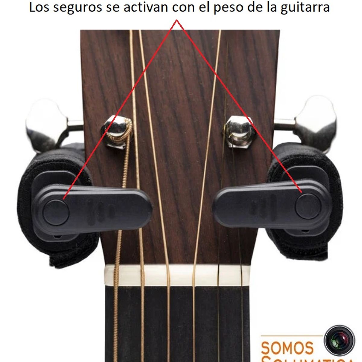 OEM - Soporte Gancho Para Guitarra - Perchero Bloqueo Automatico