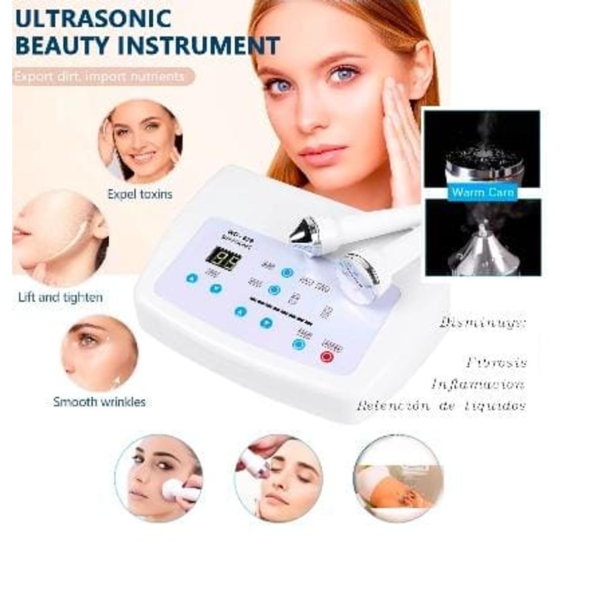 GENERICO - Máquina Ultrasonido Facial Corporal Supersónica
