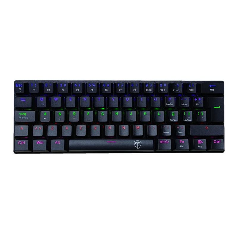 T-DAGGER - Teclado T-Dagger ARENA Rainbow Spanish T-TGK321-BR BLACK BROWN SWITCH