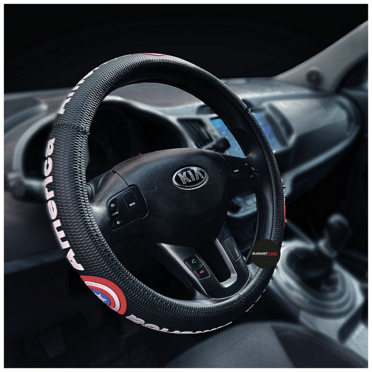 JET - Funda De Volante  Premium Capitán América 37-38CM