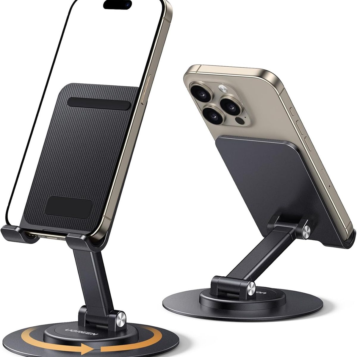 UGREEN - Soporte para Celular Aluminio de Escritorio Plegable Giratorio de 360°