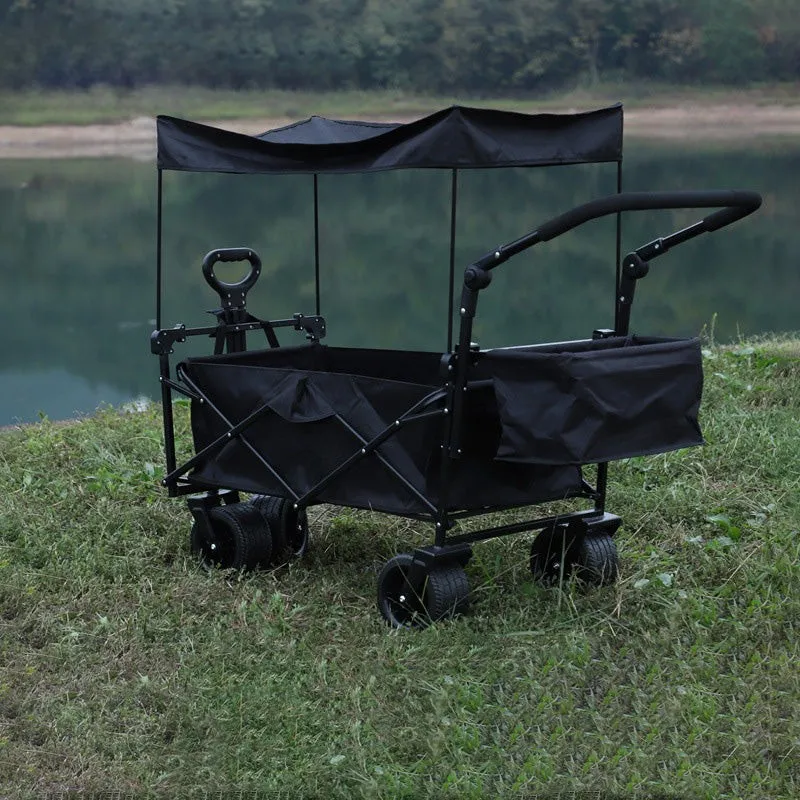 AURELA - WagonPro - Carrito plegable premium con toldo y ruedas de 8 pulgadas todo terreno