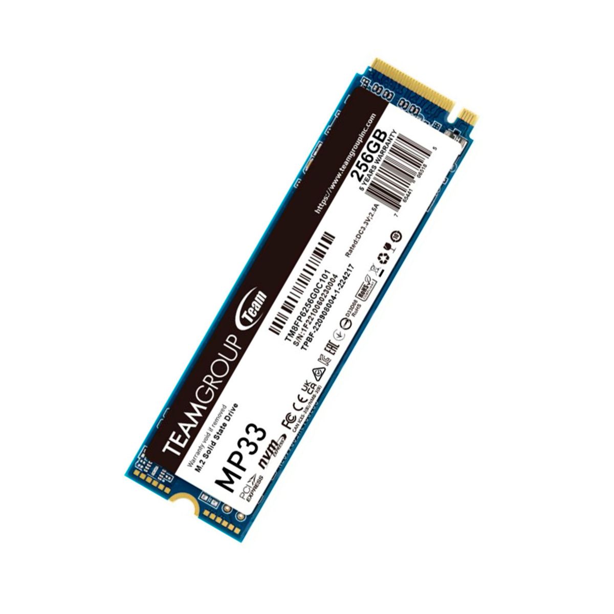 TEAMGROUP - SSD TEAMGROUP MP33 256GB M2 PCIE GEN3 X 4 NVME PN TM8FP6256G0C101