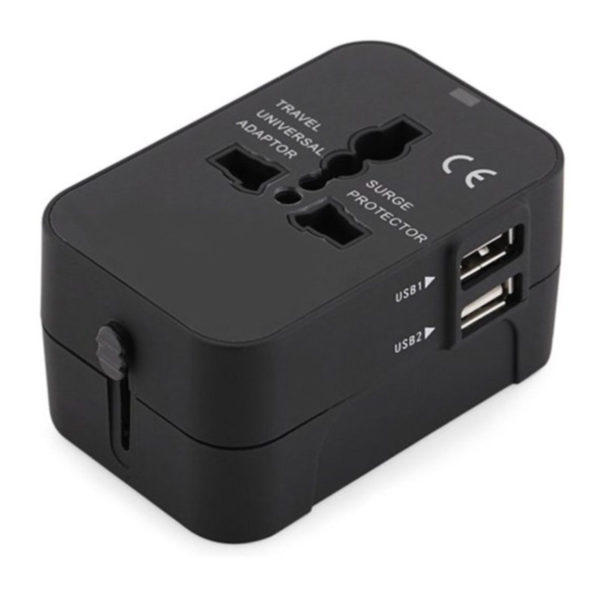 AURELA - Adaptador de Viaje USB Enchufe convertidor de Potencia ABS de Cuerpo