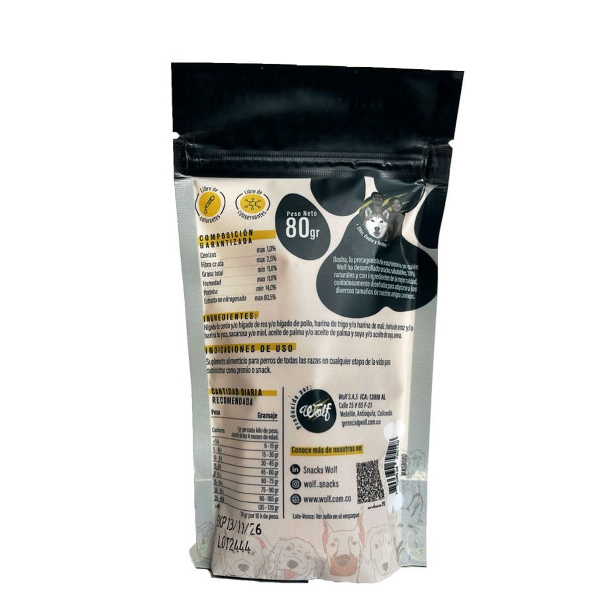 GENERICO - Galletas de hígado Wolf 80 gramos