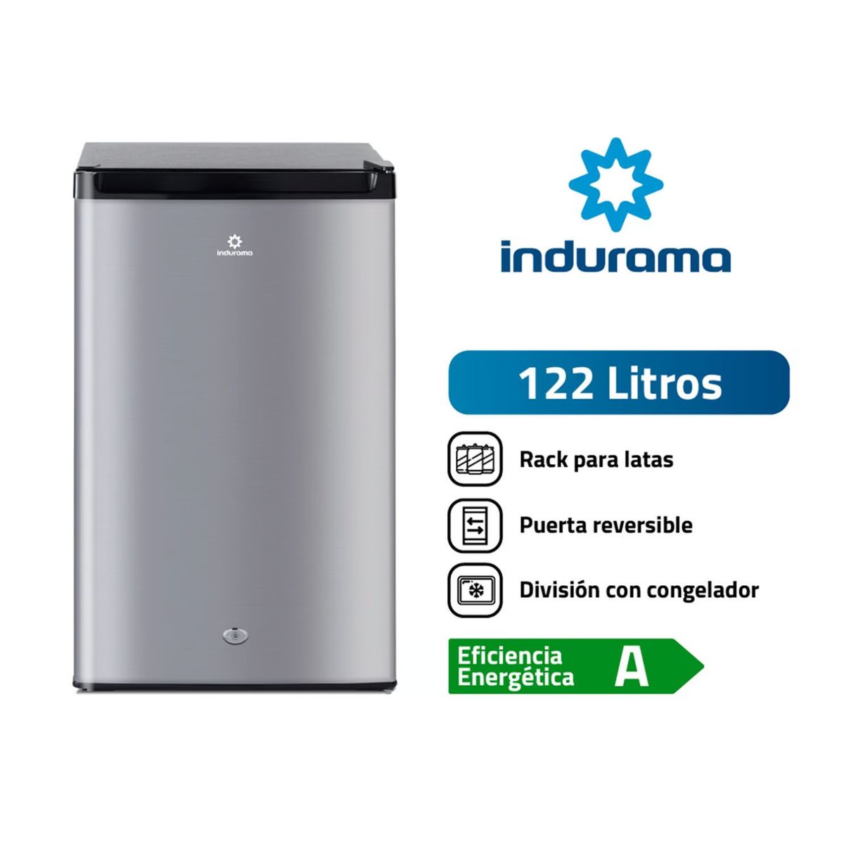 INDURAMA - FRIGOBAR INDURAMA 122L RI-159CR CROMA