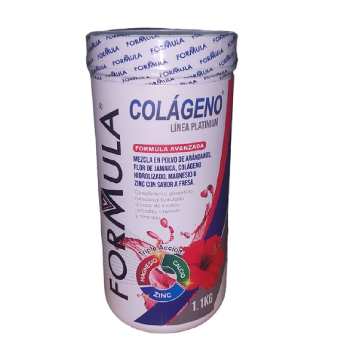 FIT FORMULA - Colágeno Hidrolizado Fórmula V 1.1 kg Sabor Fresa