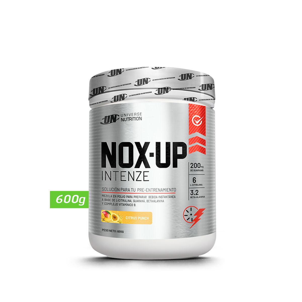 UNIVERSE NUTRITION - Nox up intenze 600gr pre entreno un citrus punch