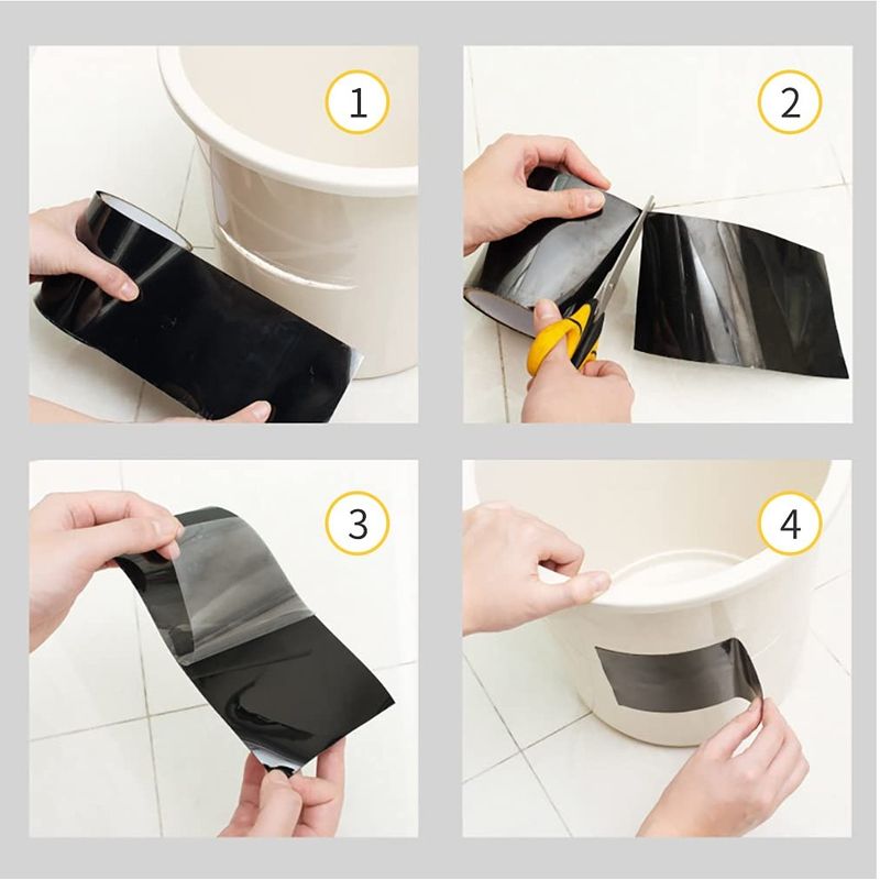 GENERICO - Fast Tape Cinta Negra impermeable de goma