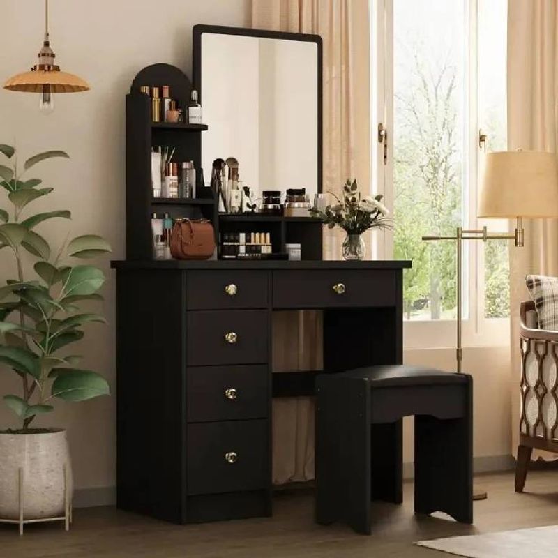 NACION MUEBLES - TOCADOR NACION MUEBLES IRANTZU COLOR NEGRO NM
