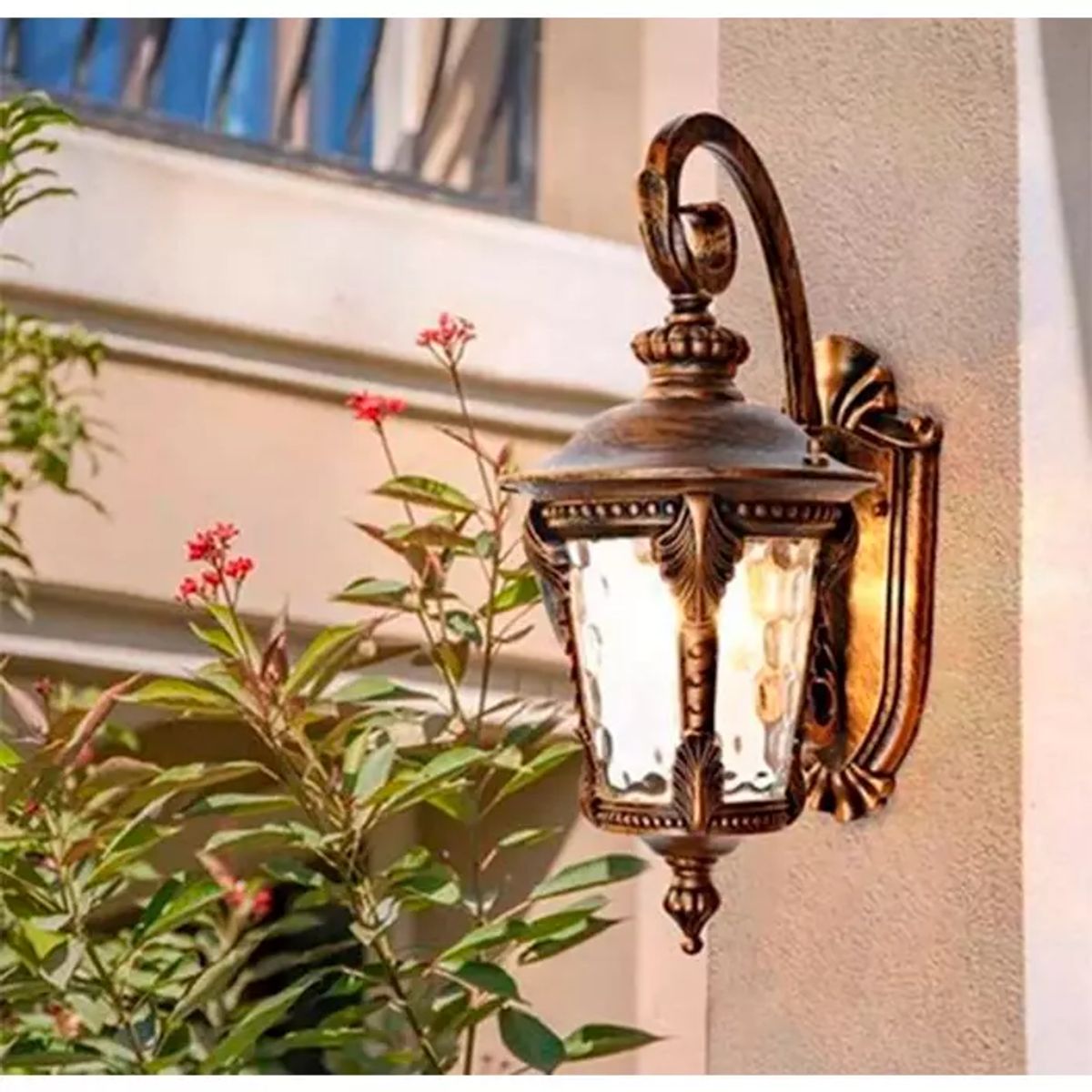 GENERICO - Lámpara de Pared Farol Color Oro Viejo