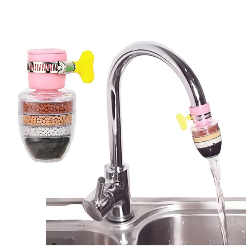 GENERICO - Adaptador Rociador Caños Filtro de Agua 6 capas - Rosa