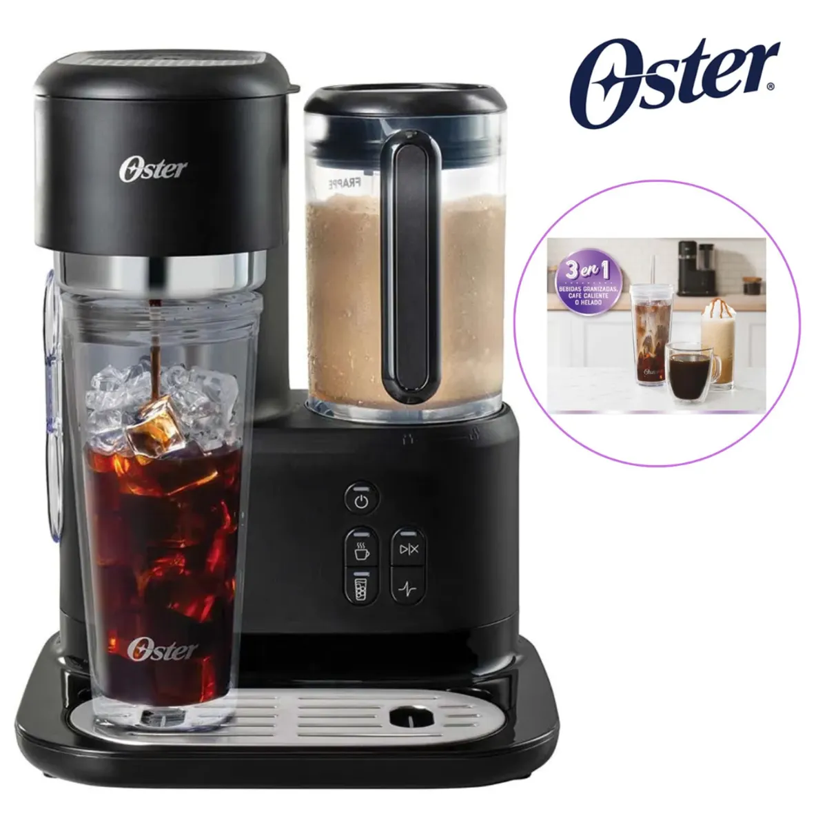 OSTER - Cafetera Frappé Oster con Licuadora BVSTDC03B