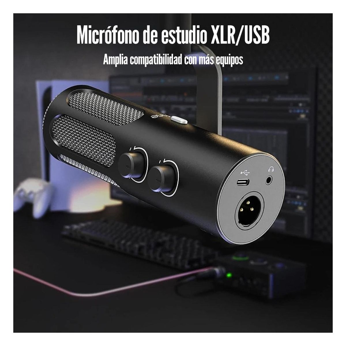 FIFINE - Fifine - Micrófono Amplitank Tank 3 Podcast USB/XLR - Black