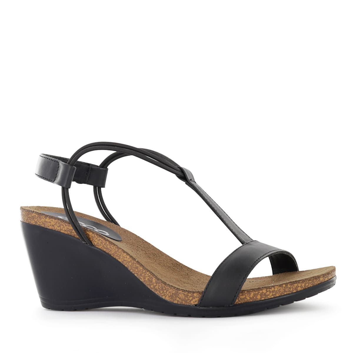 ECCO - Sandalias Mujer Ecco Sofi36 Negro Cuero Natural