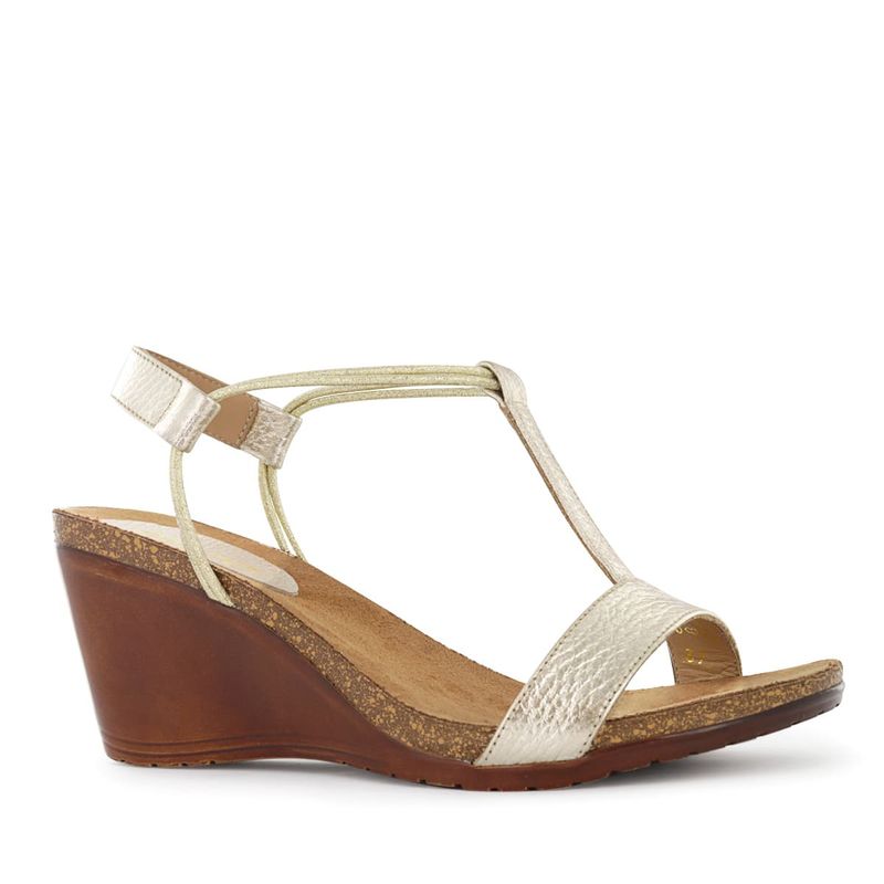 ECCO - Sandalias Mujer Ecco Sofi36 Oro Cuero Folia