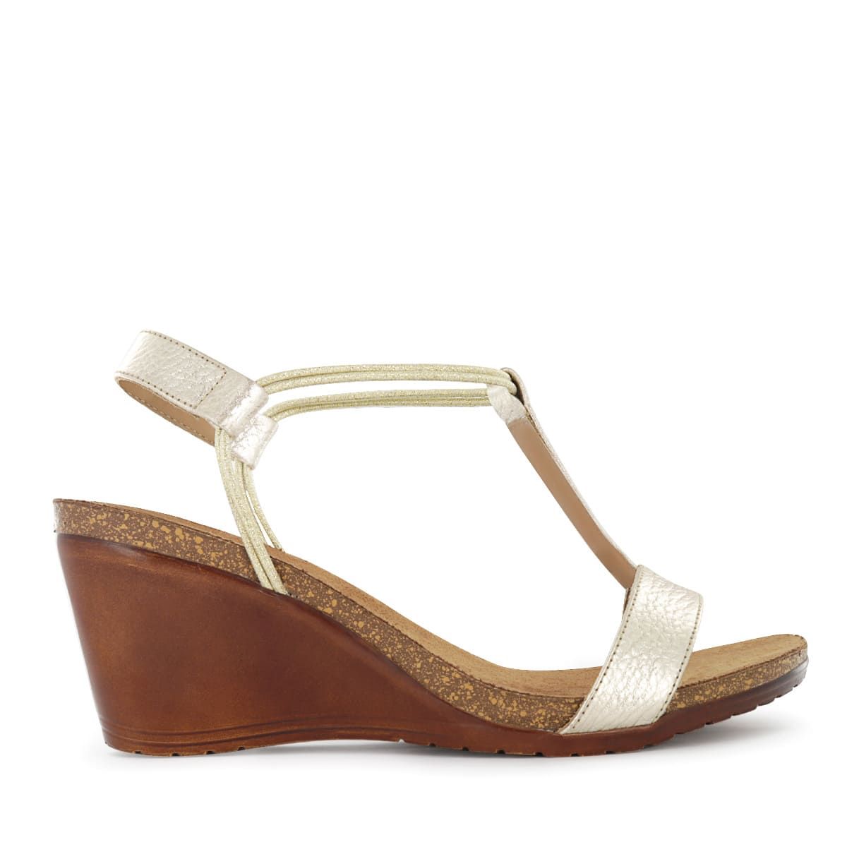 ECCO - Sandalias Mujer Ecco Sofi36 Oro Cuero Folia
