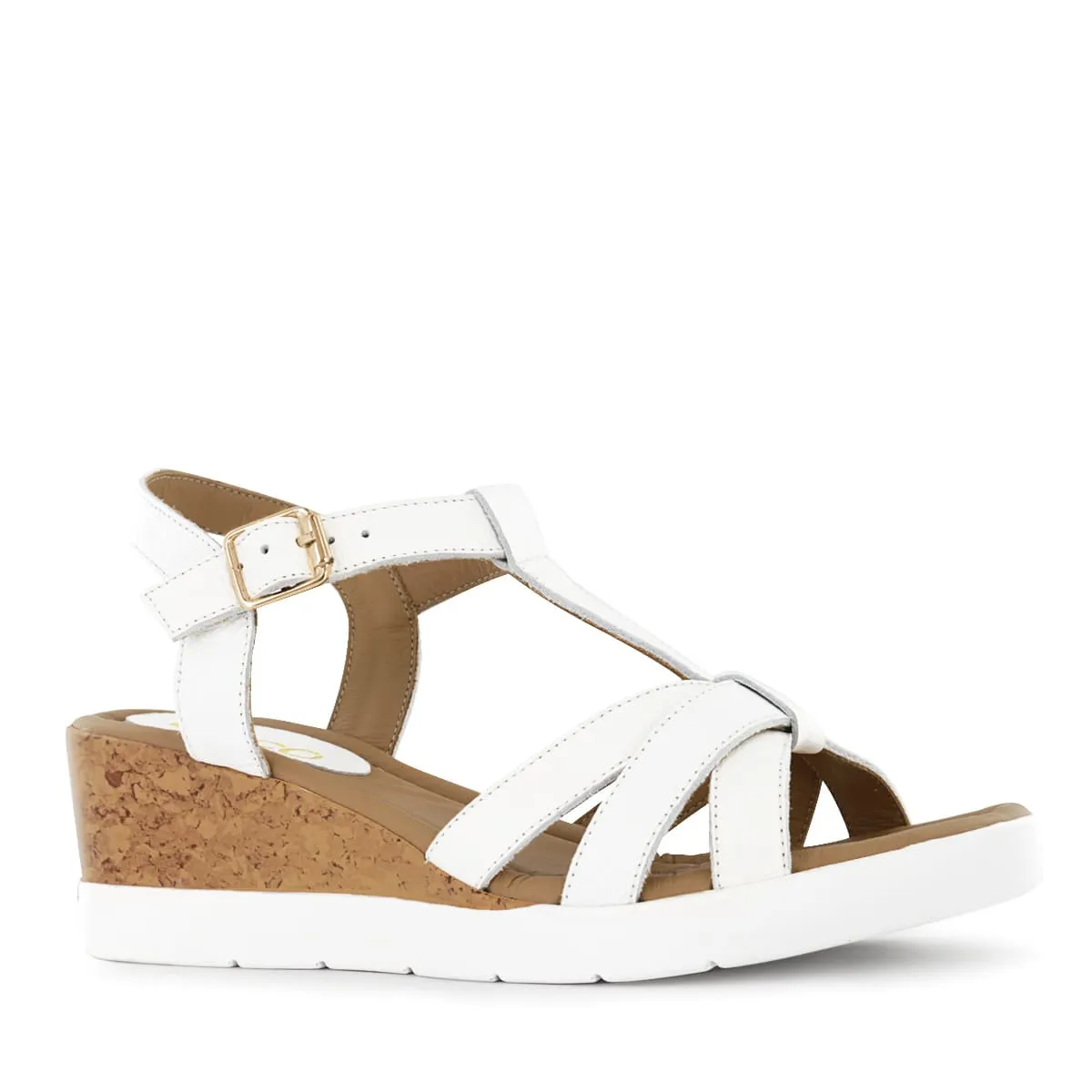 ECCO - Sandalias Mujer Ecco Puyu01 Blanco Cuero Natural